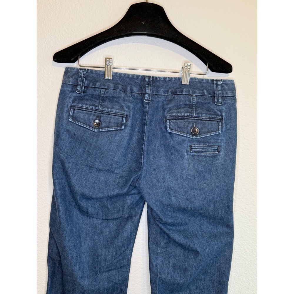 Gap brand Denim Wide Leg Blue cotton blend Casual Women's trousers size 6 reg - Picture 6 of 13